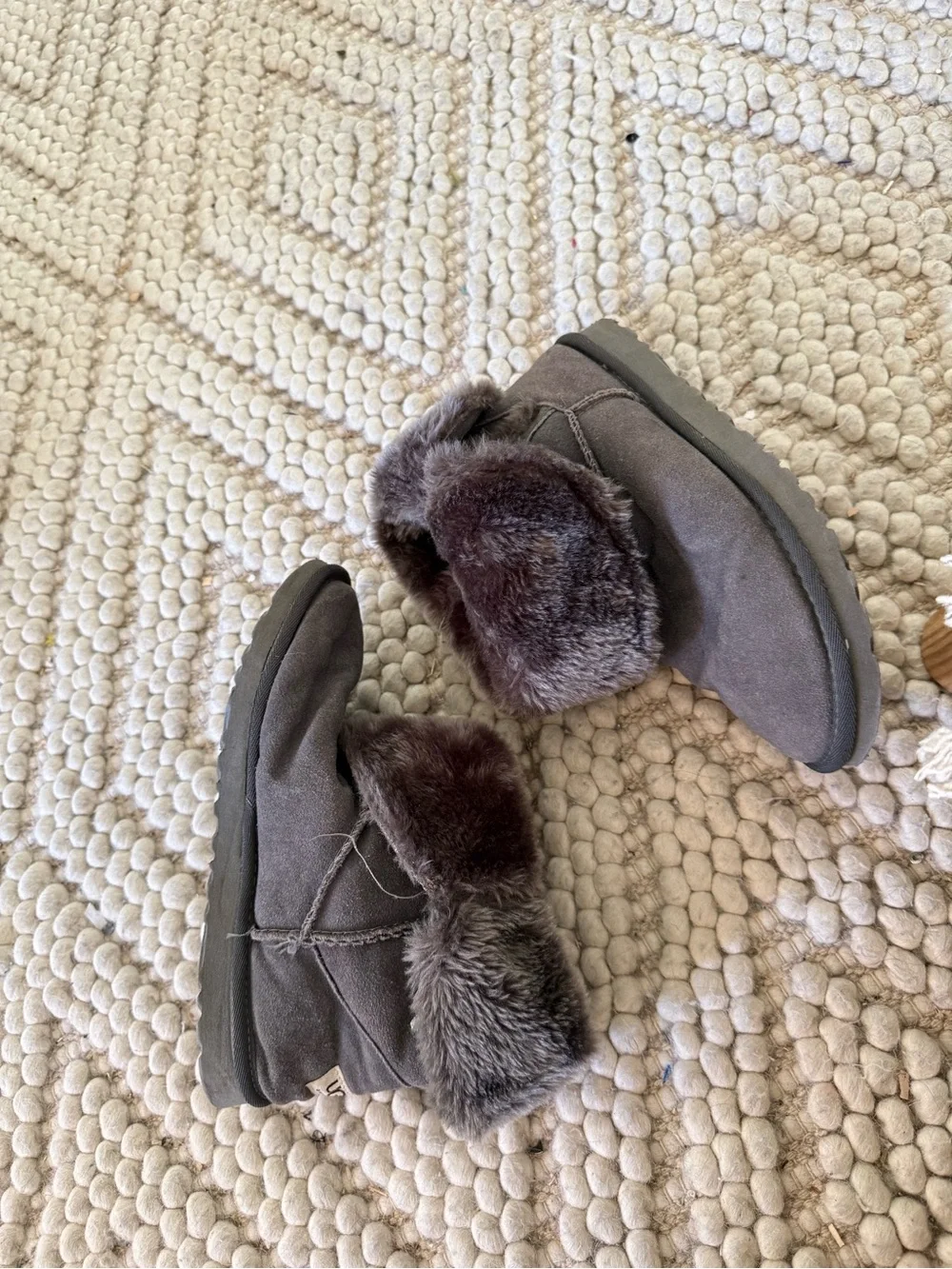 UGG suede  Faux Fur Lined Women's boots size 9